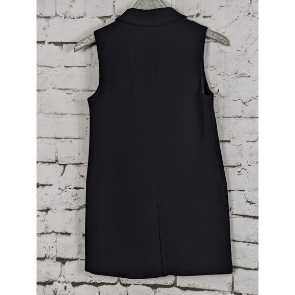 BANANA REPUBLIC Black Vest Jacket Minimalist Essential Size 0 - Picture 4 of 6
